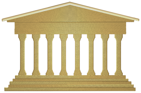 Ancient Greek Temple: A Timeless Holiday Embellishment