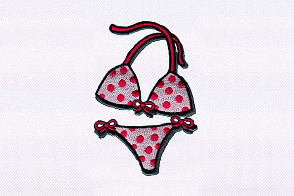Dot Printed Swimsuit: A Versatile Beach Embroidery