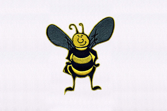 Funny Honey Bee: A Charming Addition for Holiday Embroidery