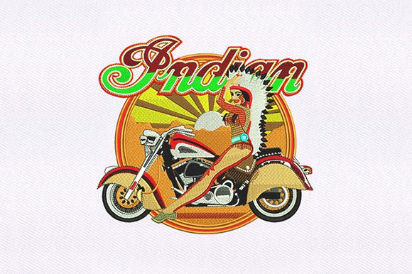 Indian Biker Native: A Versatile Embroidery Design