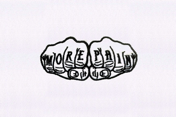 More Pain Knuckle Tattoo: A Bold Embroidery Design