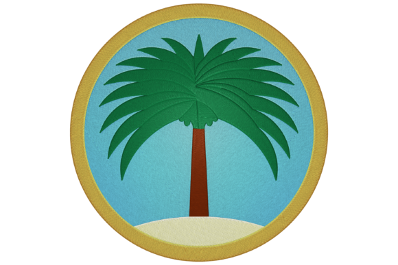 Palm Tree Landscape: A Versatile Embroidery Design