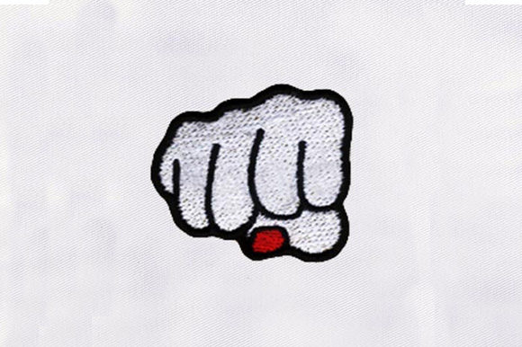 Powerful Punch: A Bold Embroidery Design for Apparel