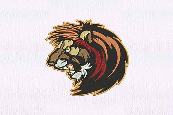 Roaring Success: African Lion Embroidery Design