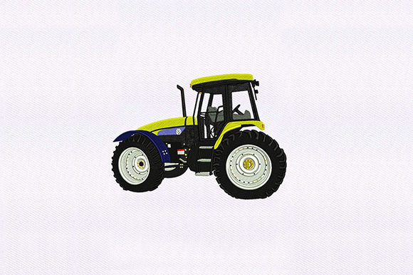 Rural Tractor: A Charming Farm Embroidery Design