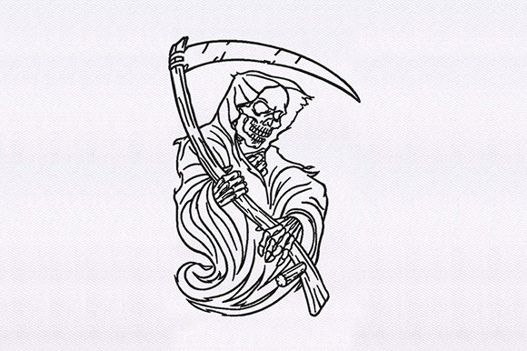 Skeletal Grim Reaper: A Spooky yet Stylish Design