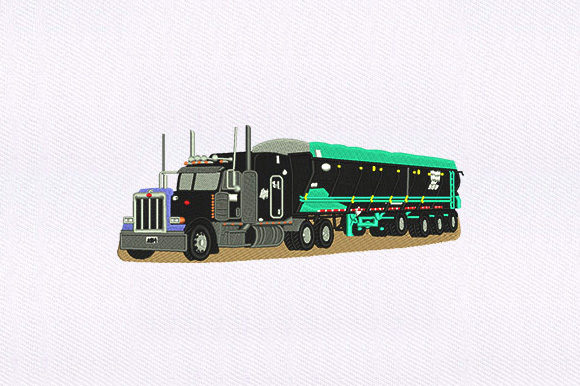 Transportation Truck: A Versatile Embroidery Design